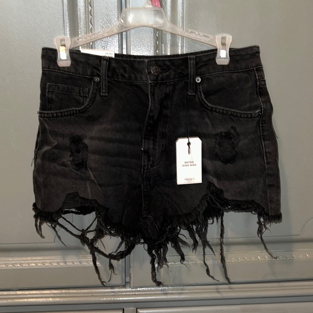 Black forever 21 mom shorts